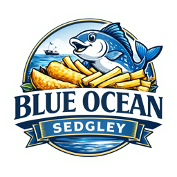 Blue Ocean Fish & Chips logo.